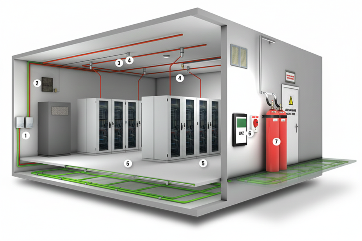 Server Room & Data Center Fire Protection: What Most Companies Miss
